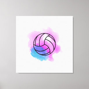 Impressão Em Tela Aquarela de Volei
