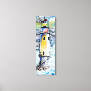Impressão Em Tela Aquarela - Farol