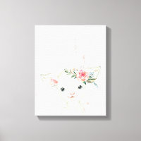 Aquarela Floral Cordeiro Bebê