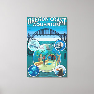 Impressão Em Tela Aquário da costa de Oregon