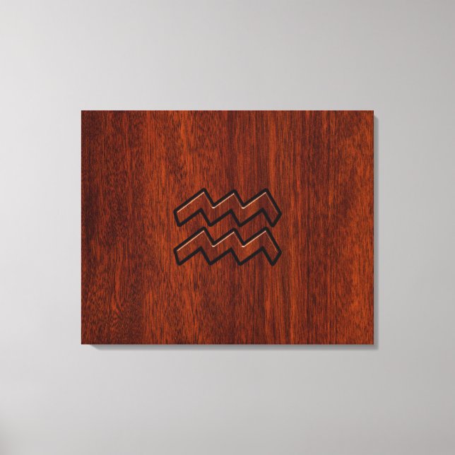 Impressão Em Tela Aquarius Zodiac - Sinal Mahogany - Estilo (Frente)