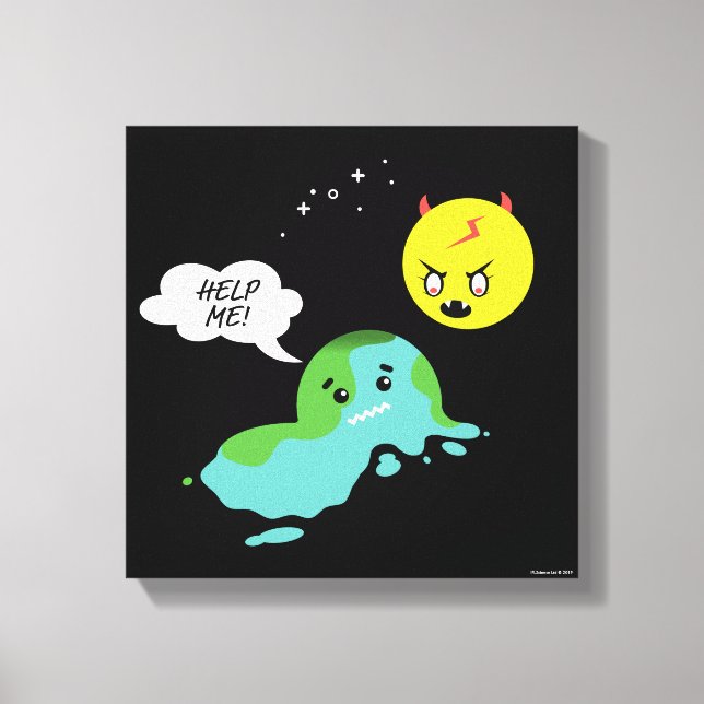 Impressão Em Tela Aquecimento global (Frente)