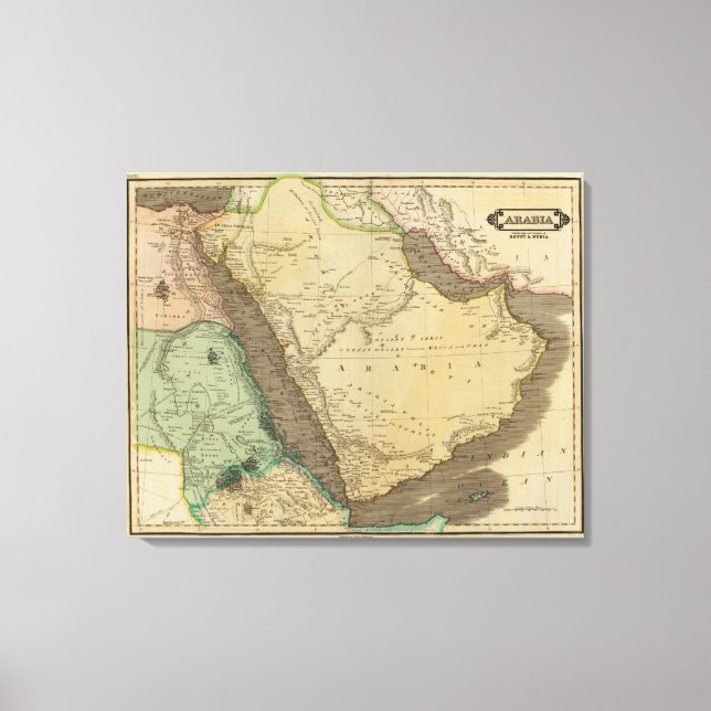 Impressão Em Tela Arábia, Egito, Núbia (Frente)