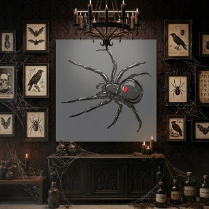Impressão Em Tela Aranha-Aranha-Vaca-Preta