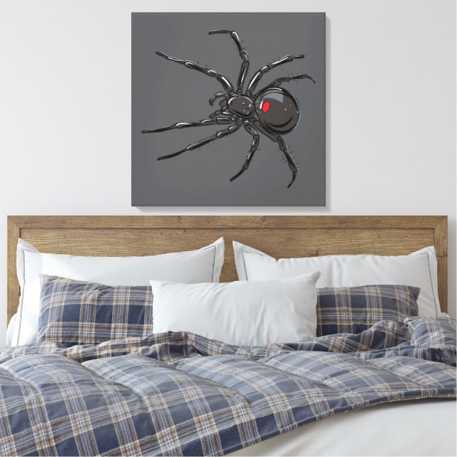 Impressão Em Tela Aranha Viúva Negra Desenho Original Arte  (Insitu(Quarto))