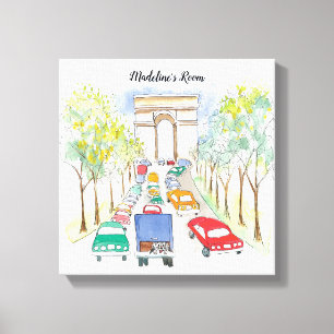 Impressão Em Tela Arc de Triomphe - Pintura de Aquarela