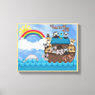 Impressão Em Tela Arca de Noahs dos animais dois pela grande