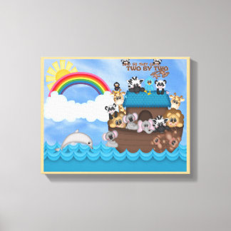 Impressão Em Tela Arca Noahs de Animais Duas por Duas Inundações de