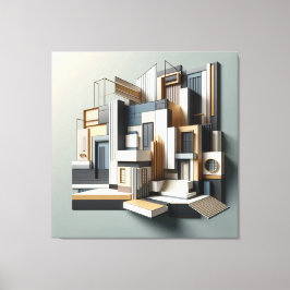 Impressão Em Tela Architectural Facade Abstraction