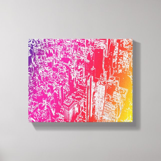 Impressão Em Tela Arco-íris de Manhattan (Frente)