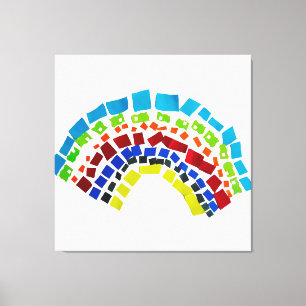 Impressão Em Tela Arco-íris de papel