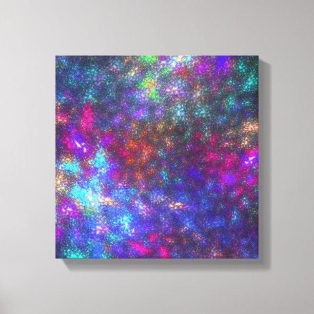 Impressão Em Tela Arco-íris do Fractal (Frente)