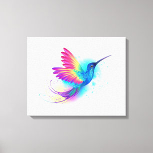Impressão Em Tela Arco-Íris Exótico Hummingbird