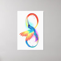 Arco-íris Hummingbird com símbolo Infinito