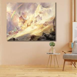 Impressão Em Tela Arco-Íris Sobre Yellowstone, Moran 1900