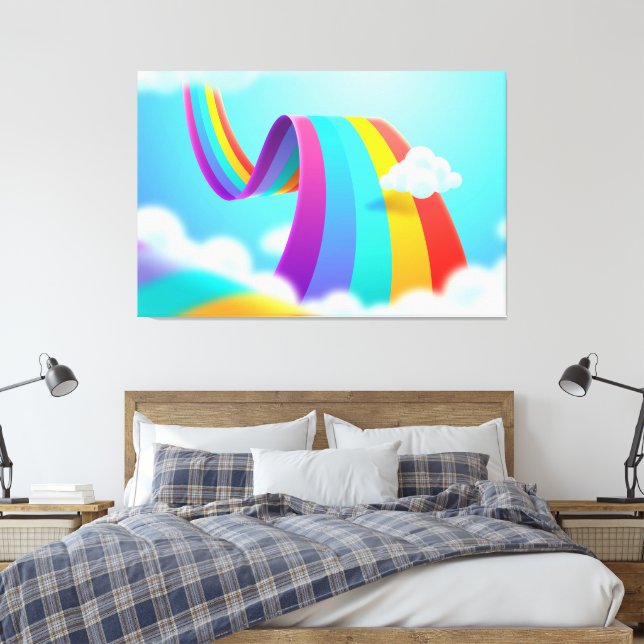 Impressão Em Tela Arco-Íris Tela Imprimir Imagem 1 (Insitu(Quarto))