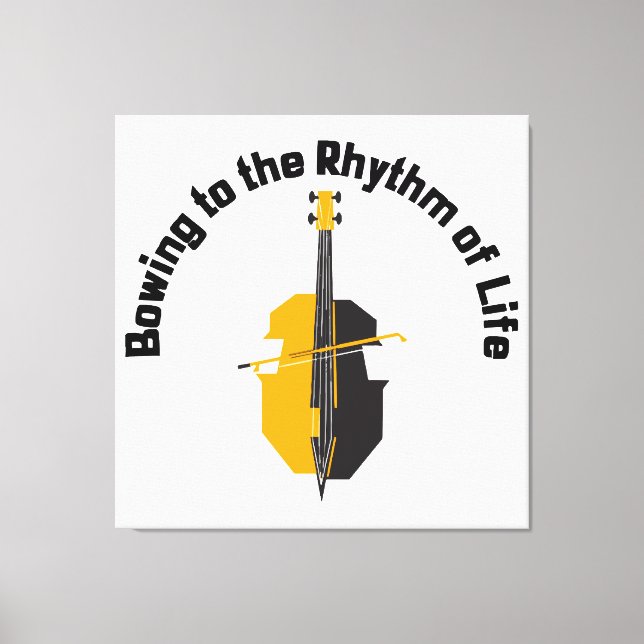 Impressão Em Tela Arco para o Ritmo da Vida Cello (Frente)