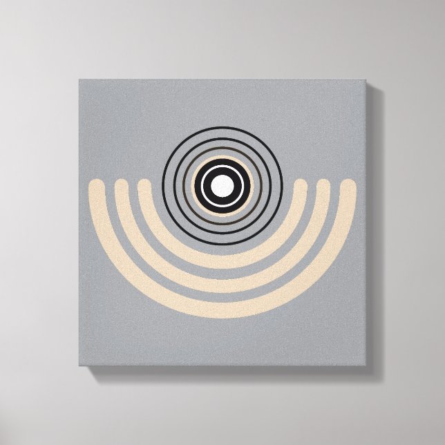 Impressão Em Tela Arcos Geométricos abstrato (Frente)