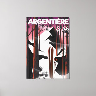 Impressão Em Tela Argentière, poster de viagens de esqui da França