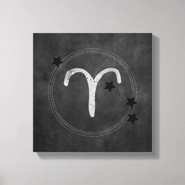 Impressão Em Tela Aria as estrelas da constelação de Ram zodiac (Frente)