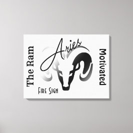 Impressão Em Tela Aries Sinal e Símbolo Zodiac