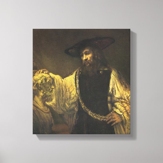 Impressão Em Tela Aristóteles Contemplando o busto de Homero, 1653 (Frente)