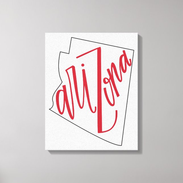 Impressão Em Tela Arizona | Design de Tipografia Estatal (Frente)