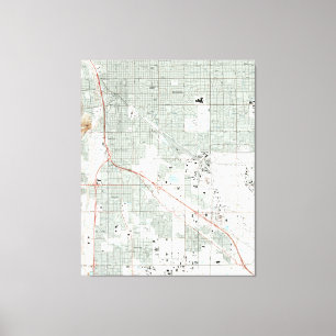 Impressão Em Tela Arizona Mapa de Tucson (1992)