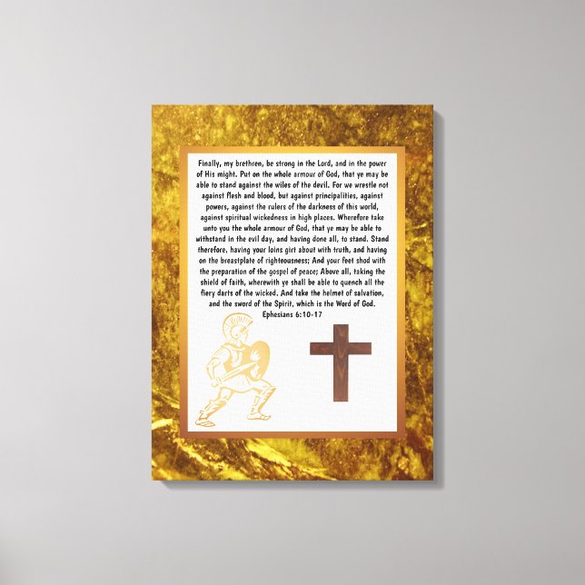 Impressão Em Tela Armadura de Deus (Frente)