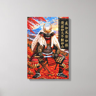 Impressão Em Tela Armadura de Samurai Takeda Shingen Outono 12x18