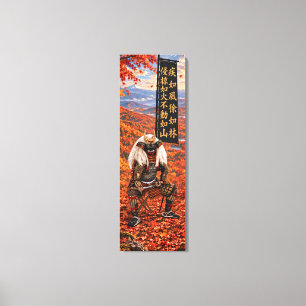 Impressão Em Tela Armadura de samurai Takeda Shingen Outono 16x48