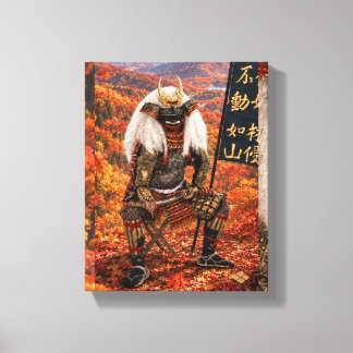 Impressão Em Tela Armadura de samurai Takeda Shingen Outono 8x10