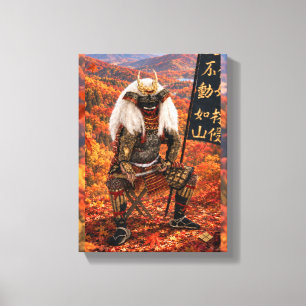 Impressão Em Tela Armadura de Samurai Takeda Shingen Outono 9x12