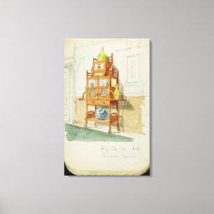 Impressão Em Tela Armário da exposição, c.1860s-70s (w/c & lápis