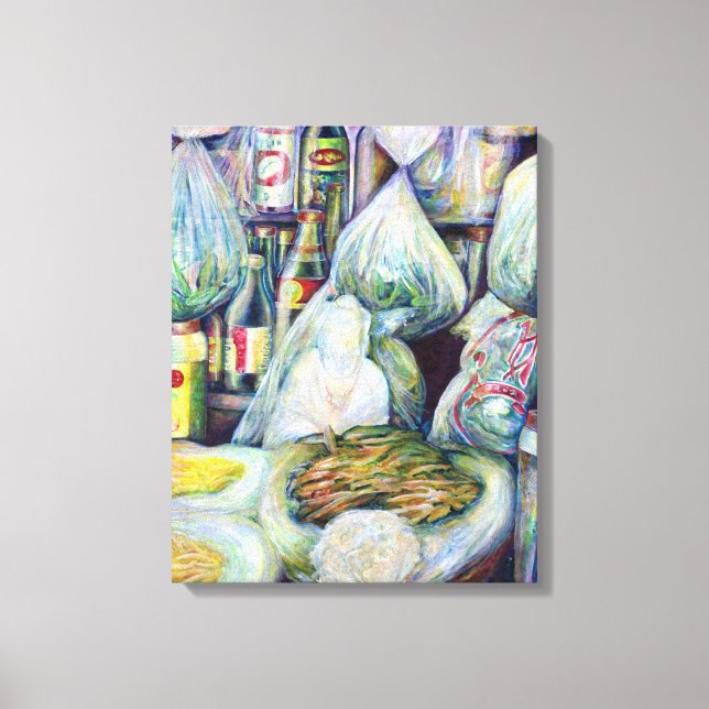 Impressão Em Tela Aromas secos ao Sol de Singapura (Frente)