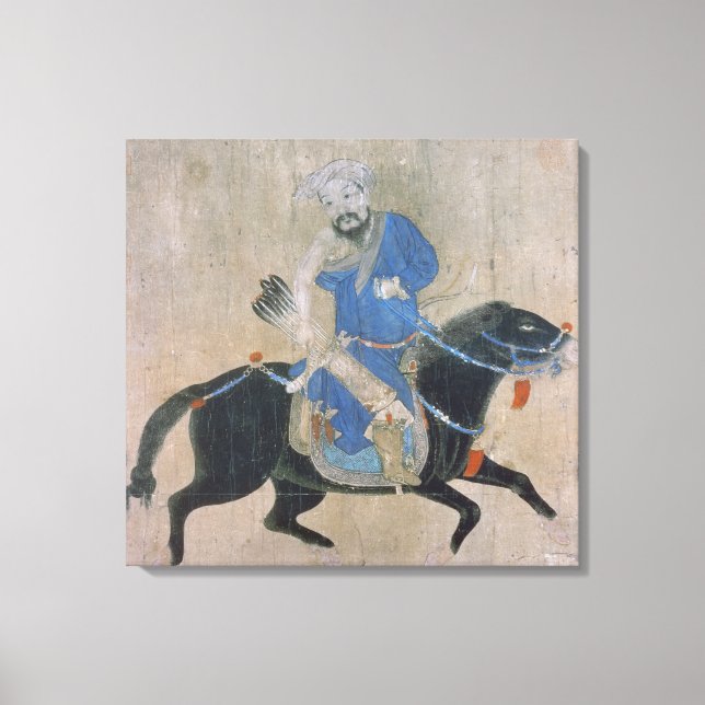 Impressão Em Tela Arqueiro mongol em cavalo (Frente)