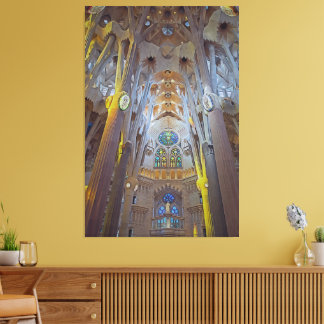 Impressão Em Tela Arquitetura da Catedral da Sagrada Família