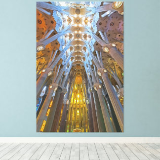 Impressão Em Tela Arquitetura da Sagrada Familia, Barcelona