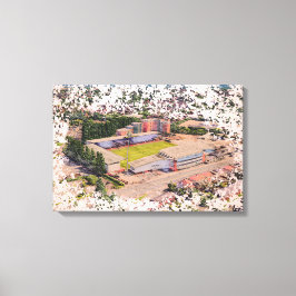 Impressão Em Tela Arquitetura do Estádio Wrexham em Arte em Aquarela