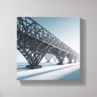 Impressão Em Tela Arquitetura Geométrica Industrial em Treliça