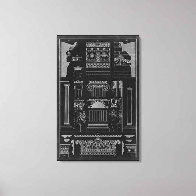 Impressão Em Tela Arquitetura gráfica IV (Frente)