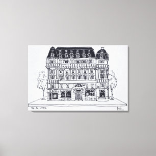 Impressão Em Tela Arquitetura Haussmann   Rue du Louvre, Paris