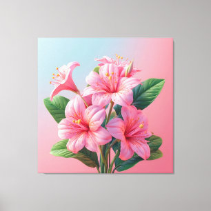 Impressão Em Tela Arranjo de Flores de Orquídea Rosa