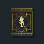 Impressão Em Tela Art Deco 1920 preto e ouro<br><div class="desc">O estilo preto e dourado Art Deco teme design geométrica de flappers da era dos 200 1920. Estilo de safra. Era Gatsby.</div>
