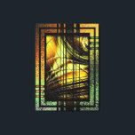 Impressão Em Tela Art Deco Em Verde E Dourado<br><div class="desc">design digital ao estilo art deco em dourados de mel,  verdes,  marrom ouro e preto.</div>