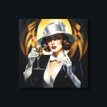 Impressão Em Tela Art Deco Glam: Mulher Dourada<br><div class="desc">Glamorosa dos anos 20 Art Deco retrato estilo de uma mulher lindamente vestida</div>