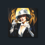 Impressão Em Tela Art Deco Glam: Mulher Dourada<br><div class="desc">Glamorosa dos anos 20 Art Deco retrato estilo de uma mulher lindamente vestida</div>