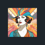 Impressão Em Tela Art Deco Inspira Trabalho de arte de Retrato AI-Na<br><div class="desc">Uma tela elegante, com trabalho de arte baseado no estilo Art Deco. Com uma sumptuosa mistura de blues, laranjas e amarelos, esta imagem gerada por IA cria um sofisticado olhar retrorreflector em qualquer parede.</div>