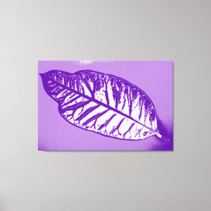Impressão Em Tela Art Leaf Purple Autumn
