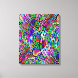 Impressão Em Tela Arte 1 de abstrato muito colorida